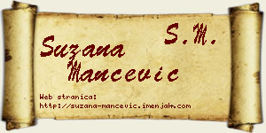 Suzana Mančević vizit kartica